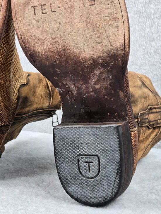 Tecovas The Nick Boots Mens 9 D Exotic Lizard Leather Limestone Relic Handmade main image 9